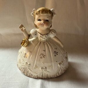 Vintage Japan girl with purse planter